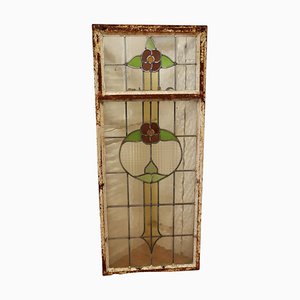 Antique Arts and Crafts Stained Glass Window, 1900