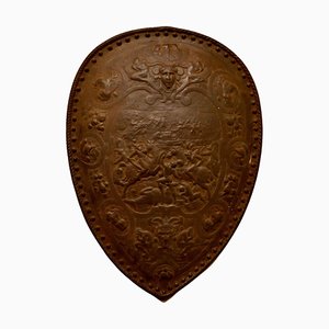 19th Century Iron Wall Hanging Shield Fire Back, 1880s