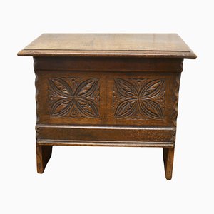 Small Carved Oak Chest, 1900
