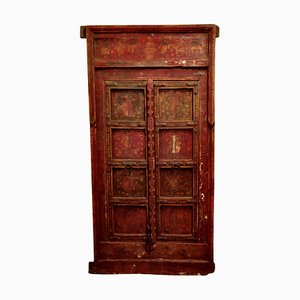 Anglo Indian Painted Doors in Original Frame, 1880