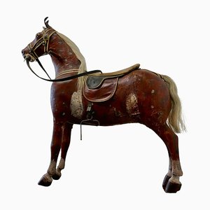 Arts and Crafts Canvas Toy Horse Model, 1920s