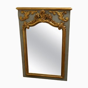 French Napoleon II Carved Gilt and Painted Console Mirror