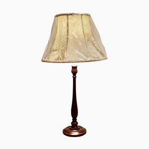 Turned Mahogany Table Lamp, 1960