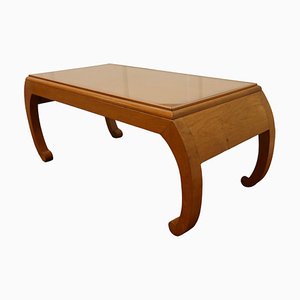 Table Basse Orientale en Noyer Satiné, 1920