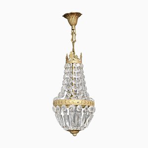 Small French Empire Style Tent Chandelier, 1920