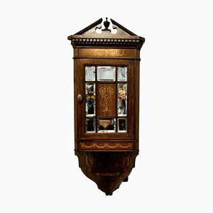 Edwardian Inlaid Corner Cupboard, 1900