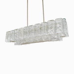 Glass Hanging Light attributed to Doria, Germany, 1960s