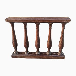 Solid Wood Parapet Column or Balustrade, Italy, Early 1900s