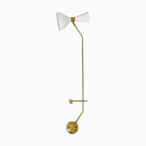 Italian Modern Table Lamp in Brass and Metal in the style of Stilnovo, 1980s