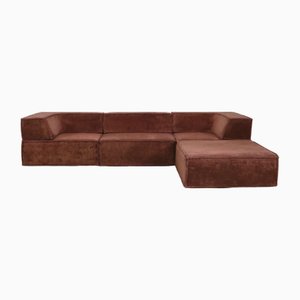 Trio Modular Sofa in Brown Teddy by Team Form Ag for Cor, 1970s, Set of 4