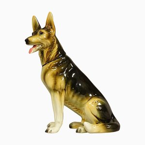 Porcelain Figurine of German Shepherd Dog from Goeble, 1970s