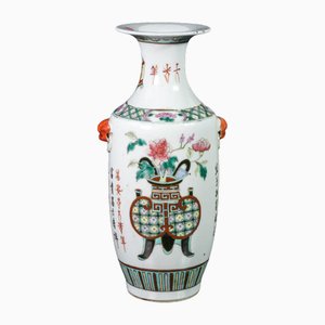Chinese Painted Polychrome Porcelain Vase, 1700