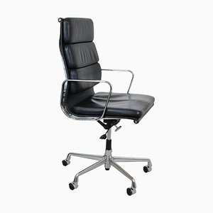 EA-219 Office Chair in Black Leather by Charles Eames for Vitra, 1990s