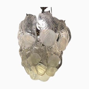 Lámpara de araña vintage de cristal de Murano, 1950