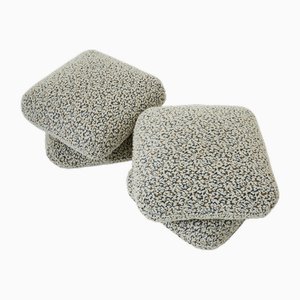 Alpaca Boucle Ottomans by Jacques Charpentier for Maison Jansen, 1970s, Set of 2