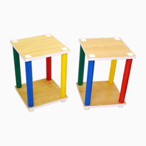 Small Bedside Tables, 1980s, Set of 2