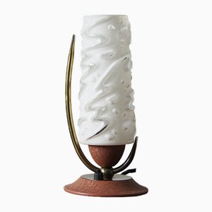 Mid-Century Table Lamp in Brass and Steel