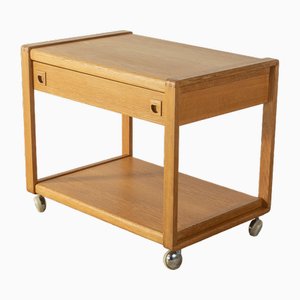 Serving Trolley in Chrome Plating and Oak, 1960s