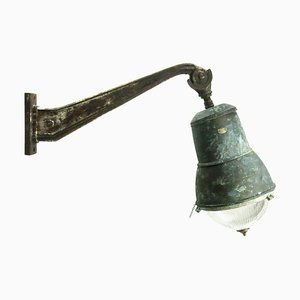 Französische Vintage Straßenlampe aus Gusseisen & Kupfer von Holophane Devant, France