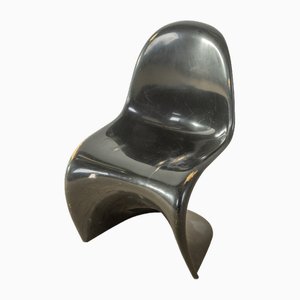 Schwarzer Panton Chair von Verner Panton für Vitra / Herman Miller, 1960er
