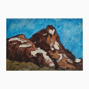 Jean-Jacques Boimond, Montagne en été, Oil on Canvas, 1950s