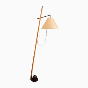 Vintage Floor Lamp with Height Adjustable Shade