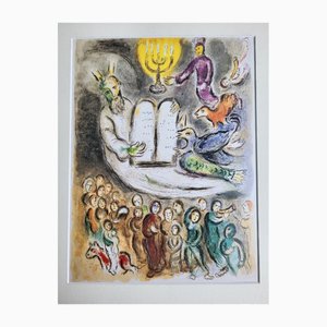 Marc Chagall, Oferta del pacto de Dios en el Sinaí, 1987, Litografía