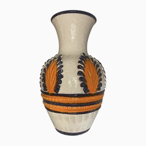 Large Italian Riviera Ceramic Vase, 1940s