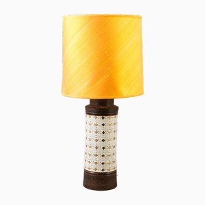 Table Lamp in Beige and Gold Ceramic from Bitossi, 1970s