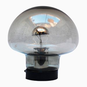 Space Age Smoked Glass Mushroom Table Lamp from Peill & Putzler, 1960s