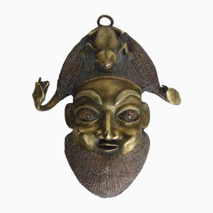 Masque Bamoun en Bronze, Cameroun, 1950s