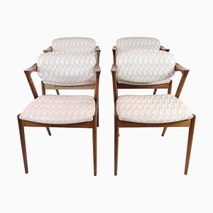 Sillas de comedor modelo 42 de Andersen Møbelfabrik, 1960. Juego de 4
