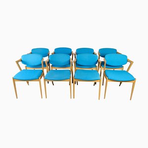 Model 42 Dining Room Chairs by Kai Kristiansen for Andersen Møbelfabrik, 1960s, Set of 8
