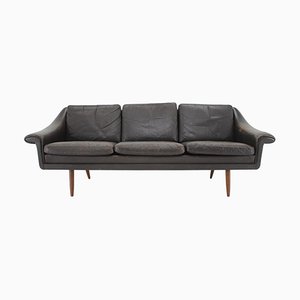 Leather 3-Seater Sofa, Denmark, 1960s