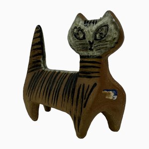 Statuetta a forma di gatto in ceramica di Lisa Larson per Gustavsberg, Svezia