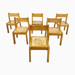 Vintage School Chairs for Children, 1970s, Set of 6