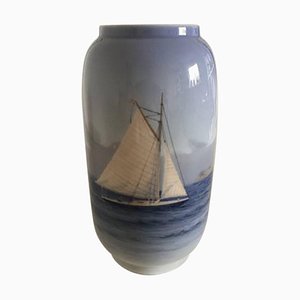 Vase with Sailboat Motif from Royal Copenhagen, 1952