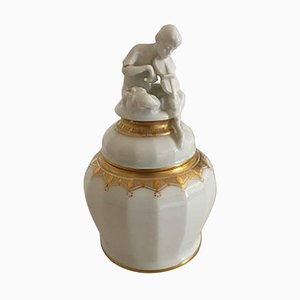 Hans Drawing Lidded Vase with Faun from Bing & Grondahl, 1890s