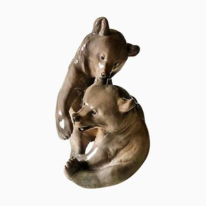 Figur mit spielenden Bären von Royal Copenhagen, 1890er