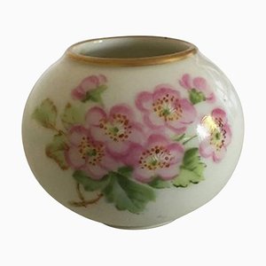 Miniature Vase with Roses in Over Glaze from Royal Copenhagen, 1920s