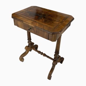 Mesa de costura de madera Wilhelminian