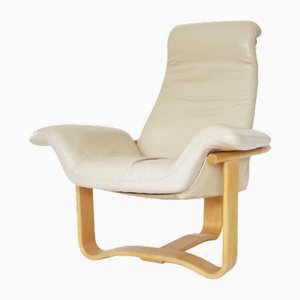 Sillón Manta escandinavo vintage en beige de Ingmar Relling para Westnofa, Norway, años 70