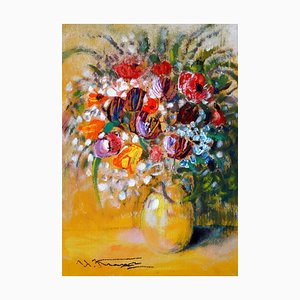 Uldis Krauze, Cheerful Bouquet, 2000, Huile sur Panneau