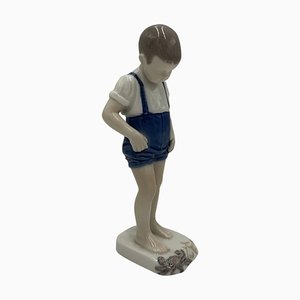 Porcelain Figurine Boy with a Crab from Bing & Grondahl, Denmark, 1950s