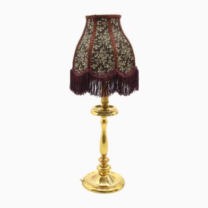 Lámpara de mesa vintage en dorado, años 70