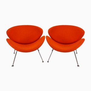 Orange Slice Chairs by Pierre Paulin for Artifort, 1980s, Set of 2