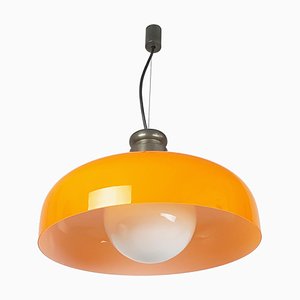 Orange Murano Glass Pendant Lamp by Alessandro Pianon for Vistosi, 1961