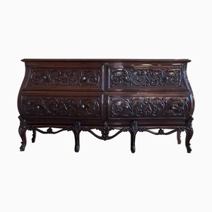 19th Century Provincial Louis XV French Carved Walnut Dresser, 1920s