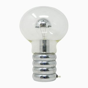 Lampe de Bureau Ampoule en Verre avec Pied Chrome de Ingo Maurer pour Design M, 1960s