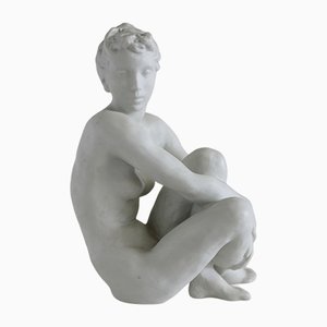 Figura de mujer sentada clásica colección Rose de Fritz Klimsch para Rosenthal Germany